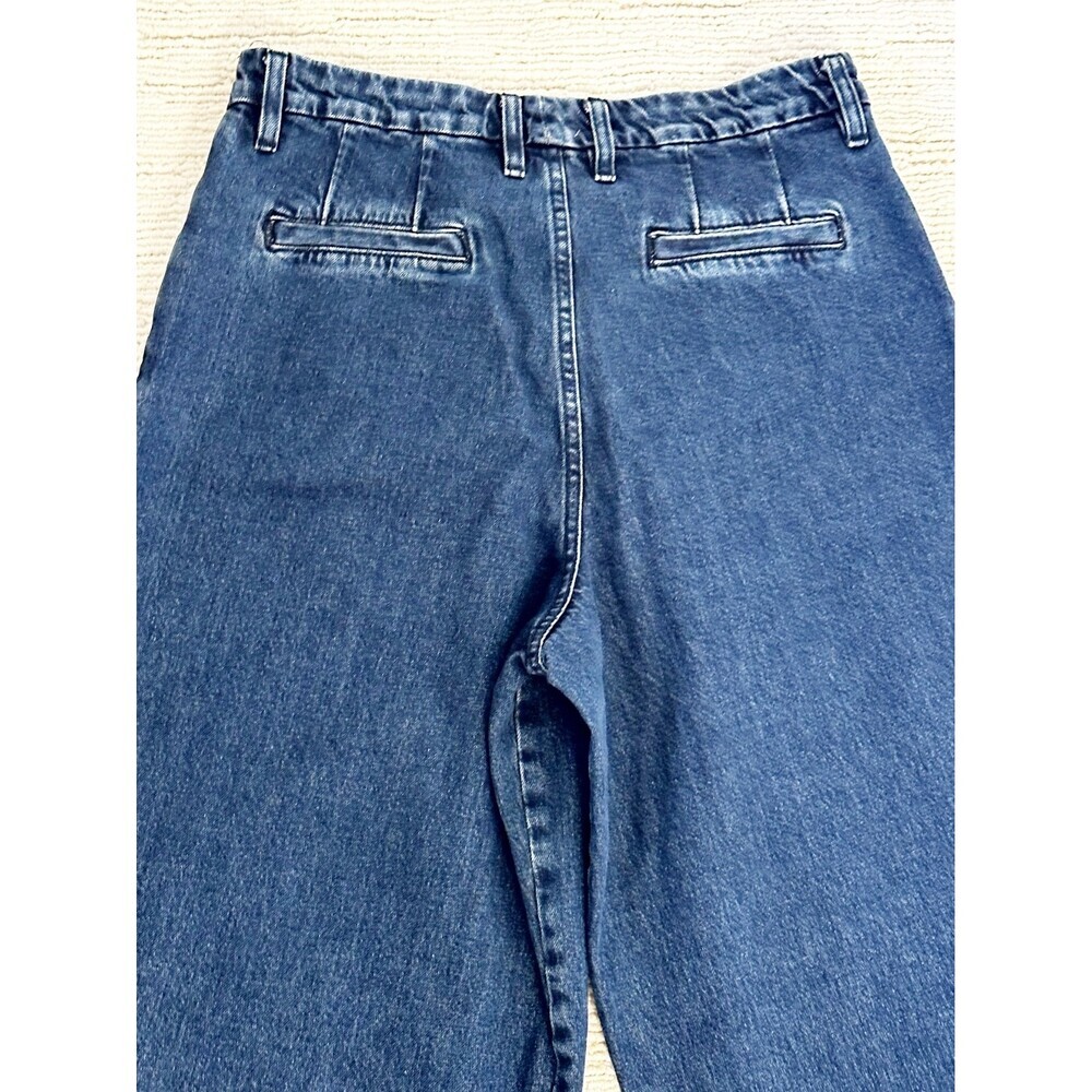 GOOD AMERICAN 90s Pleated Trouser 29 Blue Jeans Streetwear Academia Office Baggy - Picture 6 of 15